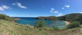 Hawaii Hanauma Bay Panoramic View of Grass and Ocean Royalty Free Stock Photo