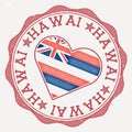 Hawaii heart flag logo.