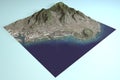 Hawaii, Honolulu, Waikiki, satellite view, section 3d