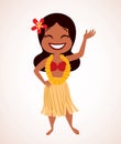 Hawaii hula girl Royalty Free Stock Photo