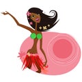 Hawaii hula girl dancer Royalty Free Stock Photo