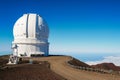 Hawaii Island, Hawaii, October 31st, 2021 - The view of observatories on Mauna Kea