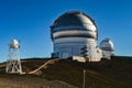 Hawaii Island, Hawaii, October 31st, 2021 - The view of observatories on Mauna Kea
