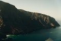 Hawaii Kauai Na Pali coast landscape aerial view from helicopter. Royalty Free Stock Photo