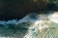 Hawaii Kauai Na Pali coast landscape aerial view from helicopter. Royalty Free Stock Photo