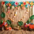 Hawaii kids Digital Backdrop, cake smash backdrop, Digital Photography Props