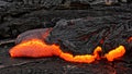 Hawaii Kilauea lava flow detail