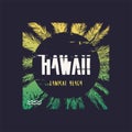 Hawaii Lanikai vector graphic t-shirt design, poster, print