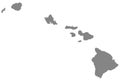 Hawaii map - U.S. state located in Oceania Royalty Free Stock Photo