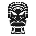 Hawaii mask idol icon, simple style