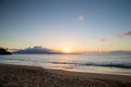 Hawaii, Maui, Kaanapali Beach at sunset Royalty Free Stock Photo