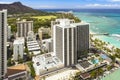 Hawaii oahu honululu waikiki beach, diamond head, ocean view Royalty Free Stock Photo