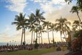 Hawaii oahu waikiki beach a small orchestra plays the typical hawaiian music Royalty Free Stock Photo