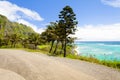 Hawaii ohau pali and beach view