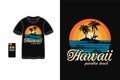 Hawaii paradise beach t shirt merchandise silhouette style