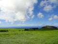 Amazingly Blue Skys over Waving Emerald Grasslands Central Island on the big island of Hawaii