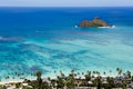 Hawaii`s Mokulua Islands on Pacific Ocean Royalty Free Stock Photo