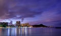 Hawaii skyline at sunrise Royalty Free Stock Photo