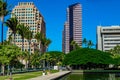 Hawaii State Capitol Looking at the City of Honolulu Royalty Free Stock Photo