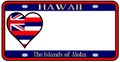 Hawaii State License Plate Royalty Free Stock Photo