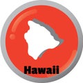 Hawaii state map. Vector illustration decorative design Royalty Free Stock Photo