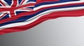 Hawaii state Wavy Flag clipping path, Hawaii flag
