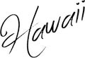 Hawaii text sign illustration