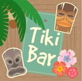 Hawaii Tiki Beach Bar Poster