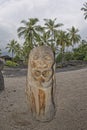 Hawaii Tiki wooden statue Royalty Free Stock Photo