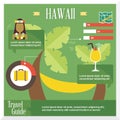 hawaii travel infographic. Vector illustration decorative design