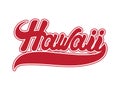 Hawaii. Vector hanwritten lettering