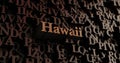 Hawaii - Wooden 3D rendered letters/message