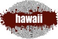 Hawaii word cloud design