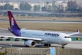 Hawaiian Airlines taxiing at Los Angeles Airport LAX