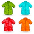 Hawaiian Aloha Shirts. Vector illustration