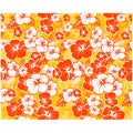 Hawaiian background with hibiscus flowers