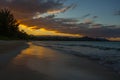 Hawaiian Beach Sunset Oahu Royalty Free Stock Photo