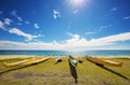 Hawaiian boats Royalty Free Stock Photo