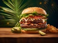 Hawaiian Burger Royalty Free Stock Photo