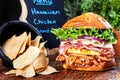 Hawaiian Chicken Sandwich and Tortilla Chips