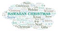 Hawaiian Christmas word cloud