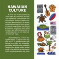 Hawaiian culture elements promo poster with sample text