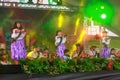 Hawaiian girls dancing at Pasifika Festival, New Zealand Royalty Free Stock Photo