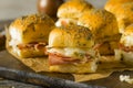 Hawaiian Ham and Cheese Buns Royalty Free Stock Photo