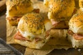 Hawaiian Ham and Cheese Buns Royalty Free Stock Photo