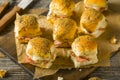 Hawaiian Ham and Cheese Buns Royalty Free Stock Photo