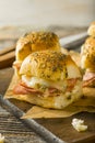 Hawaiian Ham and Cheese Buns Royalty Free Stock Photo