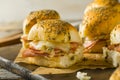 Hawaiian Ham and Cheese Buns Royalty Free Stock Photo