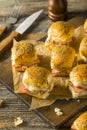 Hawaiian Ham and Cheese Buns Royalty Free Stock Photo