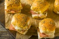 Hawaiian Ham and Cheese Buns Royalty Free Stock Photo